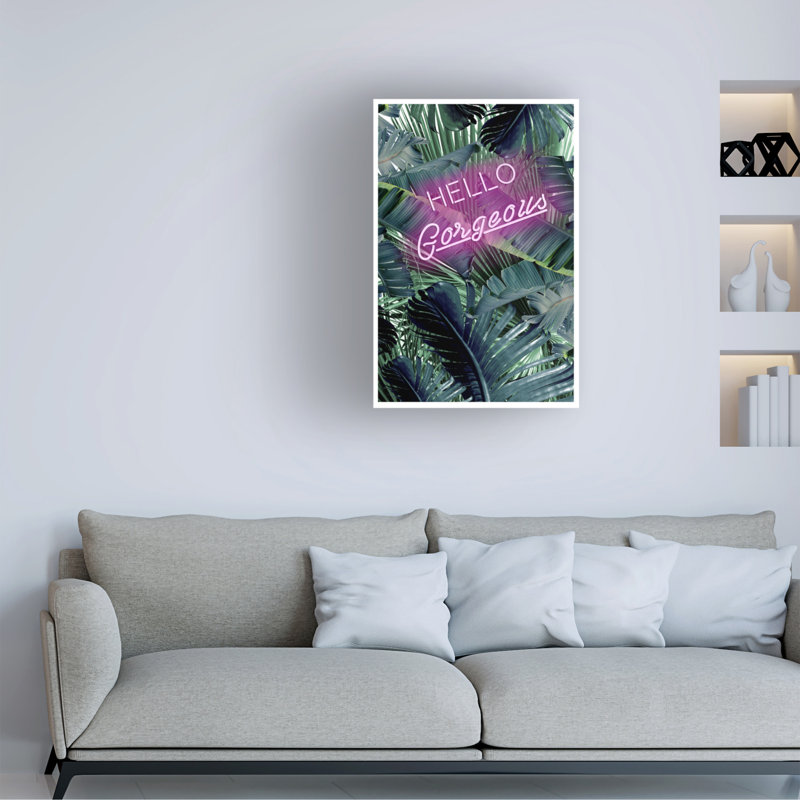 Œuvre sur toile, «Hello the magnifique», H 12 po x l 19 po
