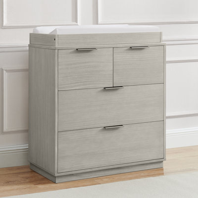Forever 4 Drawer Dresser with Changing Top and Interlocking Drawers - Naturals Collection, Rustic Mist