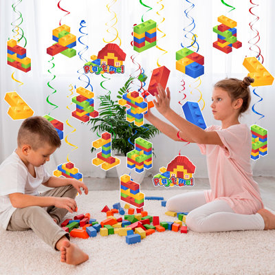 Décoration de blocs de construction, tourbillons suspendus, 56 pièces