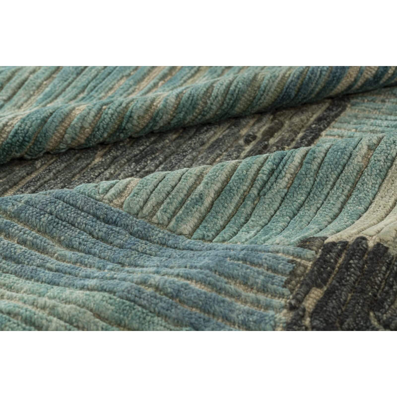Tessellate Wool Abstract Area Rug, Rectangle 2' x 3'