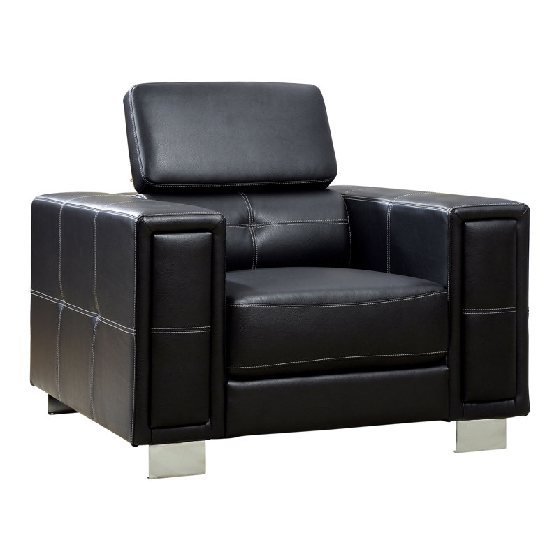Glenwill Faux Leather Club Chair