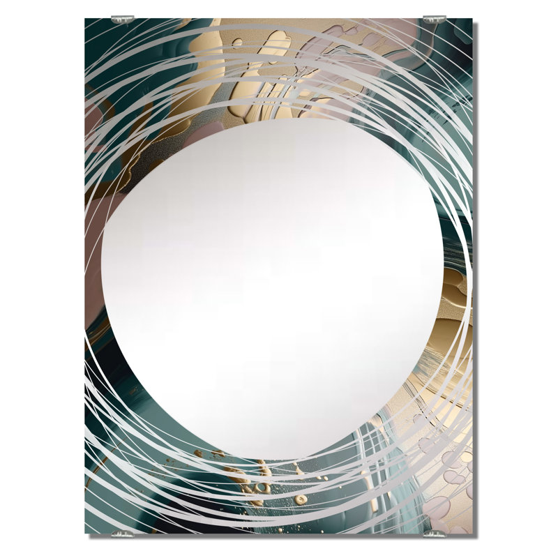 Mckinstry - Grand miroir mural en marbre abstrait MIR137753, 32 po x 24 po