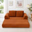 Canapé-lit pliant convertible 2-en-1, canapé-lit en velours côtelé moderne avec 2 * oreillers, causeuse modulaire rembourrée avec lit escamotable Futon-1025101858-1025101859