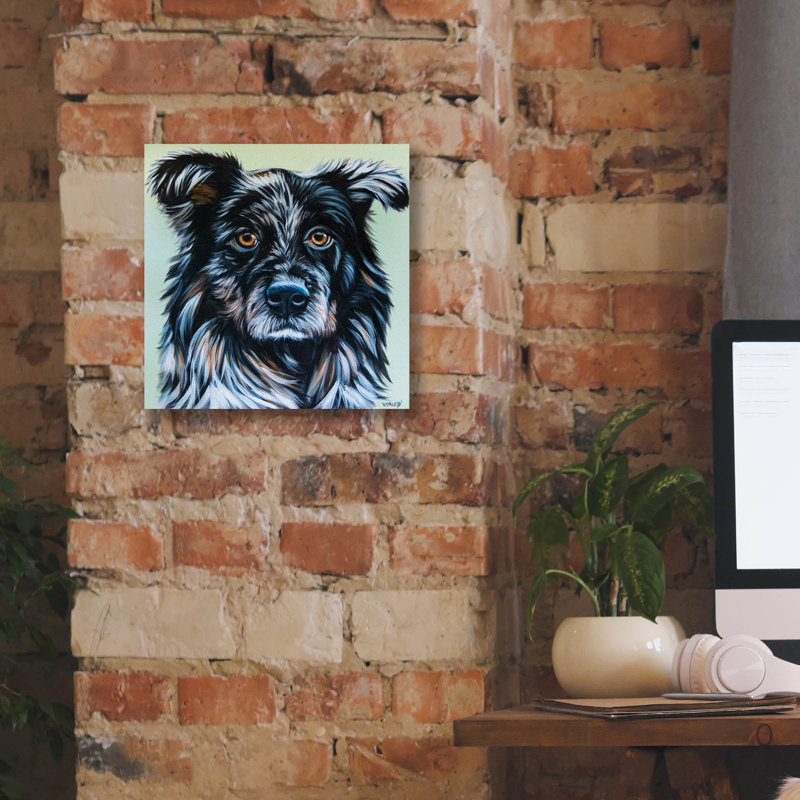 «Realistic Australian Shepard» par Carolee Vitaletti, H 12 po x l 12 po x P 0,75 po