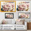 Rose et fleur de dahlia doré - Art mural sur toile floral et botanique-175616655-175616652