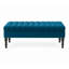 Cubed Tufted Rectangle Ottoman Storage Bench, Upholstered Plush Velvet Shoe Bench with Black Turned Wooden Legs-1966219074-1966219127