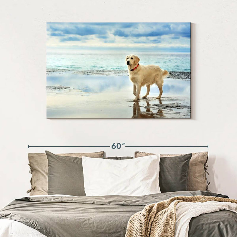 Brampt Seafront Golden Retriever, 32" H x 48" W