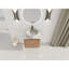 Meuble-lavabo mural 24 po avec lavabo d'art en céramique et porte à fermeture en douceur, emballage KD, contreplaqué