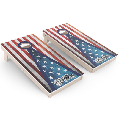 Americana Red White & Blue All-Weather Composite Cornhole Board Set