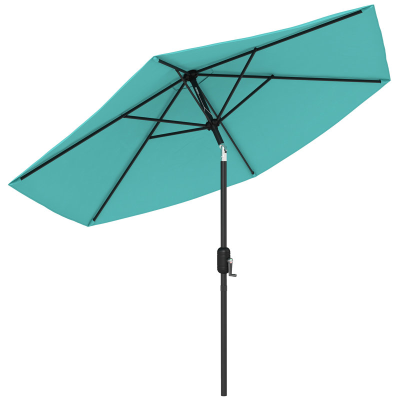 264cm Market Parasol, Turquoise