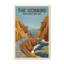 The Gobbins, Northern Ireland - Romantic Coastal Travel Poster Of Cliff Path And Sea Bridge. Giclee Print On Wrapped Canvas. Wall Art, Home Decor - Coastal & Maritime, Northern Ireland - Wrapped Canvas Print-1648379902