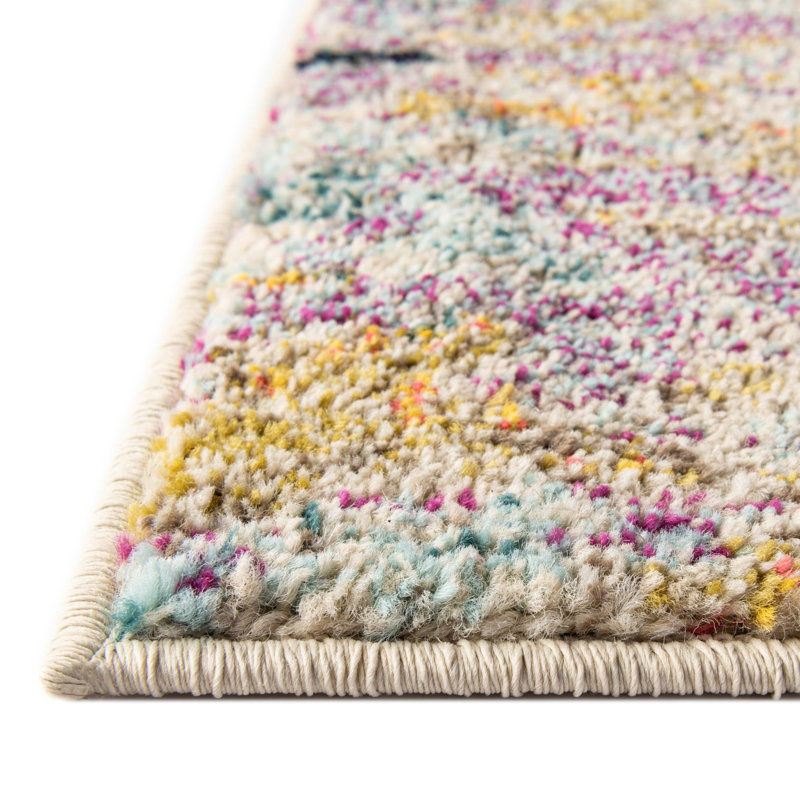 Darrell Washable Abstract Indoor Rug, Runner 2'2" x 6'9"