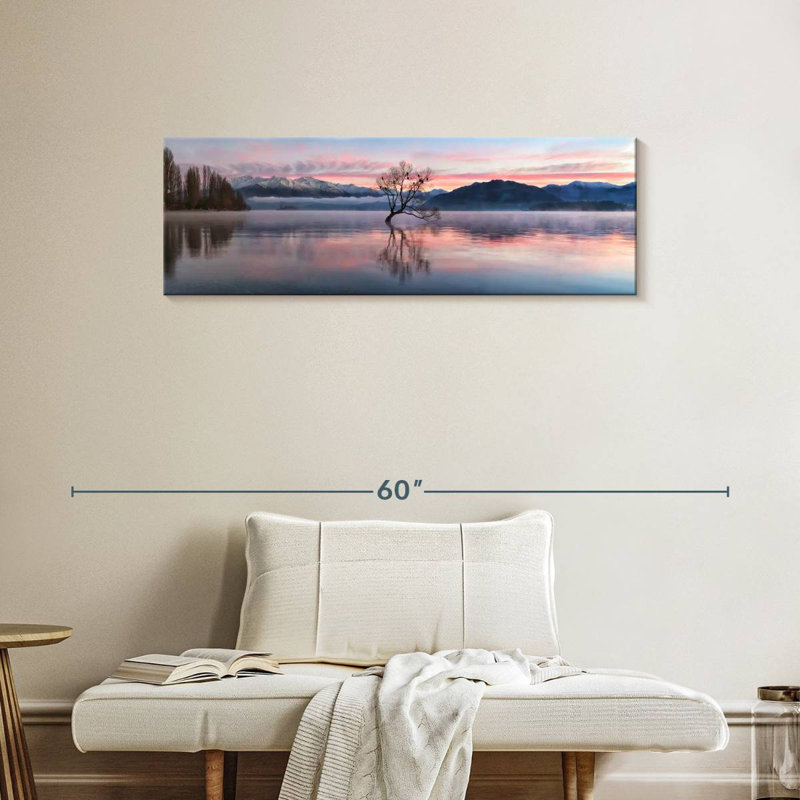 Impression sur toile Lake Subzero Serenity, H 14 po x l 42 po x P 1,25 po