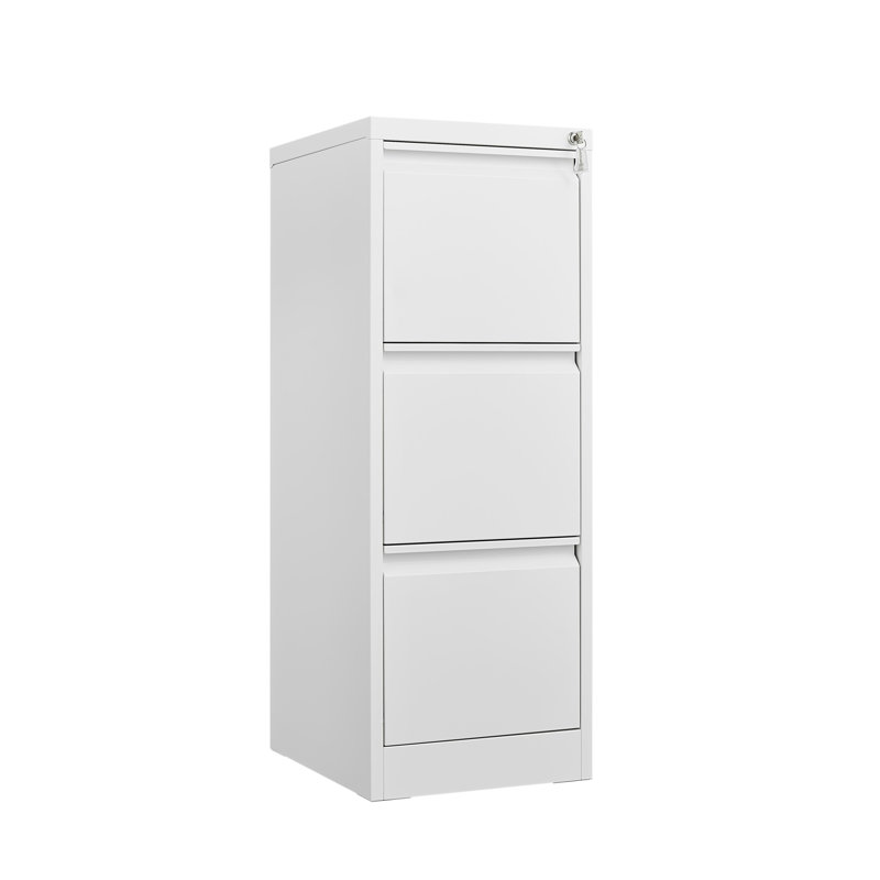 3 Drawer File Cabinet With Lock Metal Vertical File Storage Cabinet Office Home Steel Vertical File Cabinet For A4 Legal/Letter Size Narrow File Cabinet Locked,Assembly Required