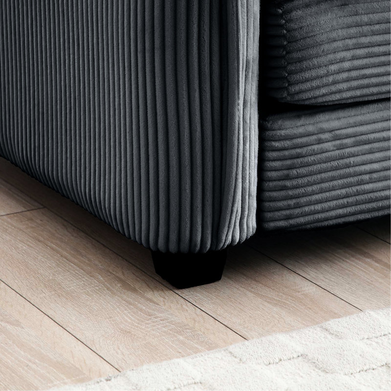 Grey Corduroy , Matches Different Sofas, Creates A Relaxing Atmosphere Ideal For Offers Luxurious Feel With Soft Fabric, Gray