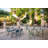 Luxembourg Rectangular Metal Outdoor Dining Table With Umbrella Hole , in. W in. D-86001428-86802631