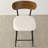 27" Boucle Upholstered Solid back Dining Counter Stool