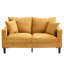 Velours côtelé orange moderne - deux pièces pour la chambre à coucher confortable avec coussin éponge et coussins de construction solide 3 places + 2 salon, chambre à coucher, canapé confortable appartement-2031810055