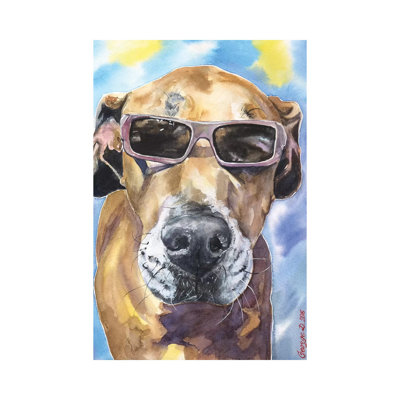 Cool Great Dane by George Dyachenko - Wrapped Canvas Print