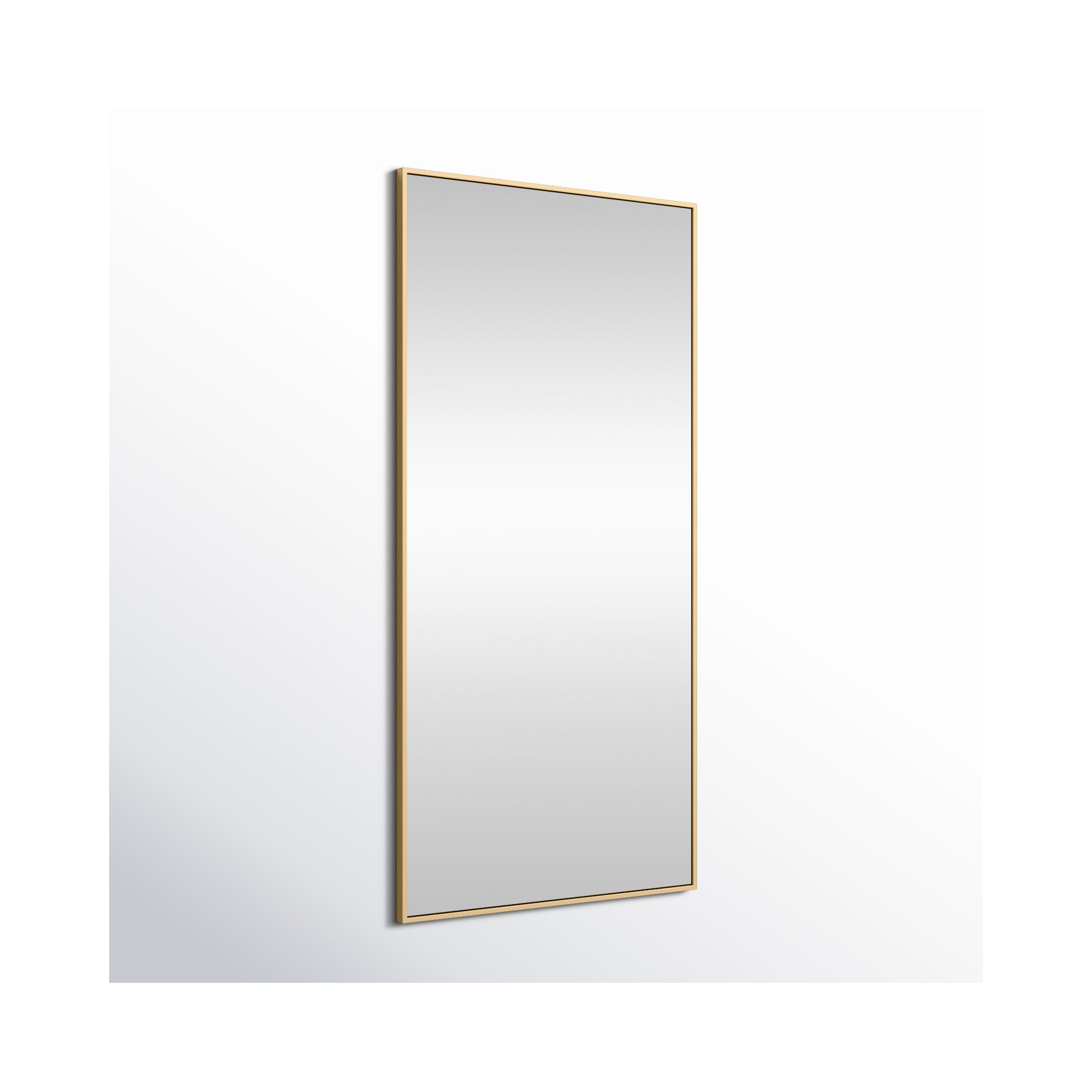 Sabine Metal Rectangle Wall Mirror, Brass, 60" x 30"
