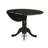 3 Piece Kitchen Table Set for Small Spaces Contains a Round Dining Room Table with Dropleaf and 2 Linen Fabric Chairs, Black-1167356119-1167356117-1167356112