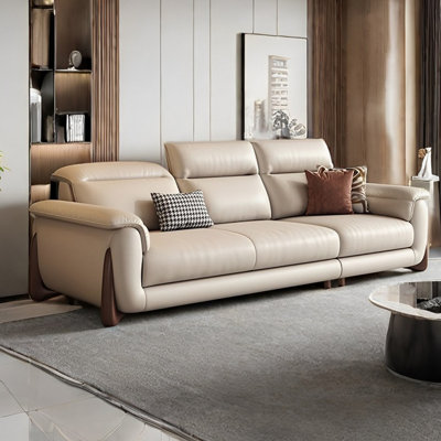 Modern simple small apartment cream style sofa