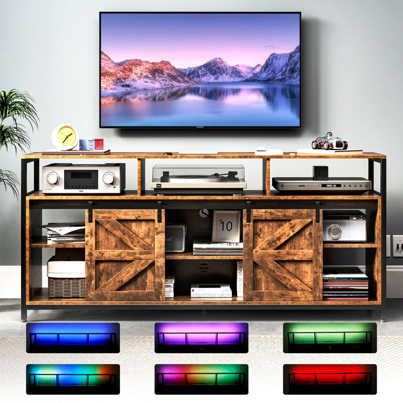 Unfinished TV Stand for TVs up to 70", Brown