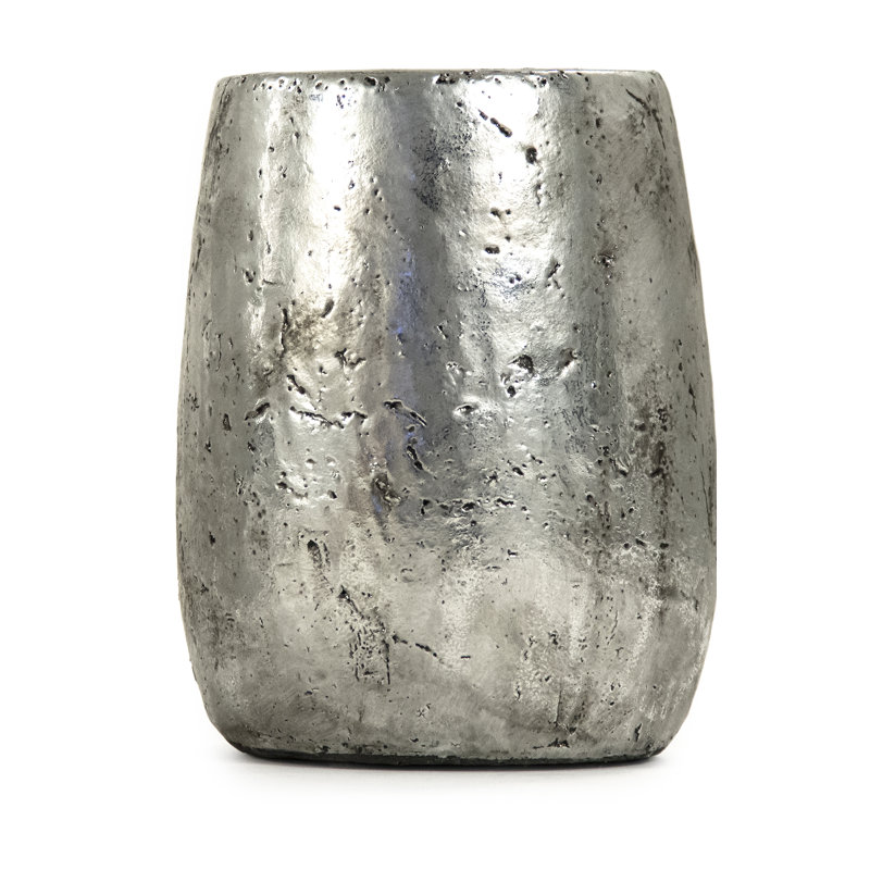 Vase de table métallique Doe, H 9 po x l 7,25 po x P 7,25 po