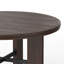 Table de salle à manger et de jeux Gorman au fini noyer avec insert en similicuir noir