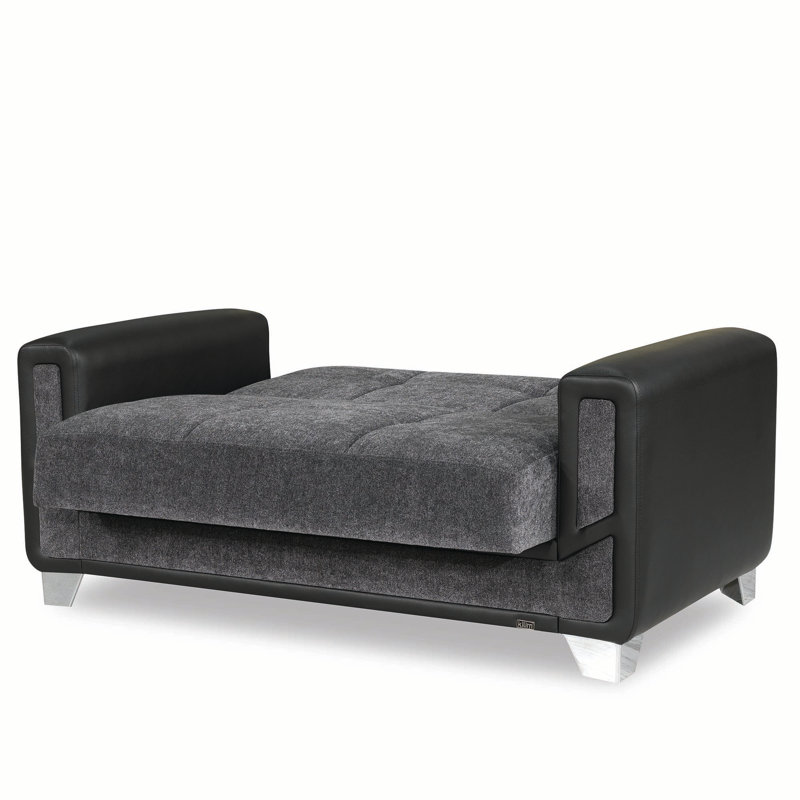 PrimeNest Daceyville Collection Upholstered Convertible Loveseat with Storage