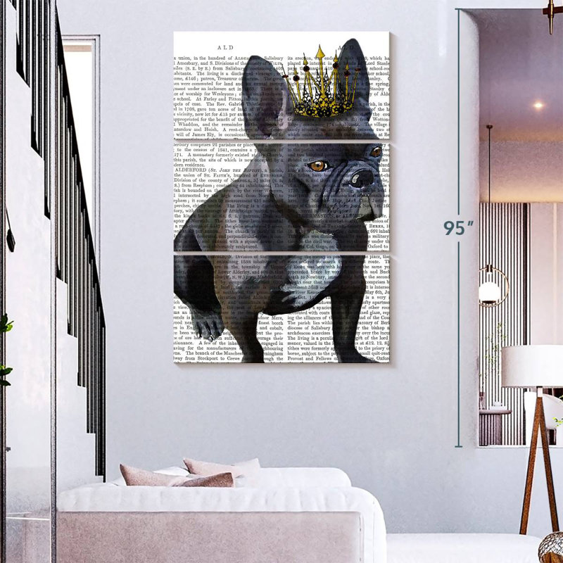 Brampt French Bulldog King, 74" H x 48" W