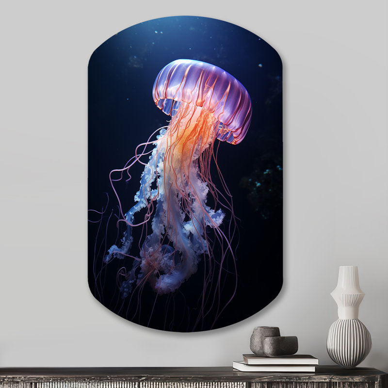 Ressler - Art mural asymétrique en métal en forme de cylindre, H 31 po x l 19 po