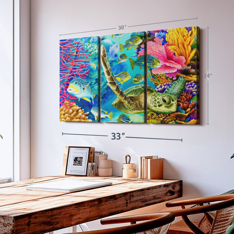 «Coral Canyon» sur toile, H 24 po x l 38 po x P 1,25 po