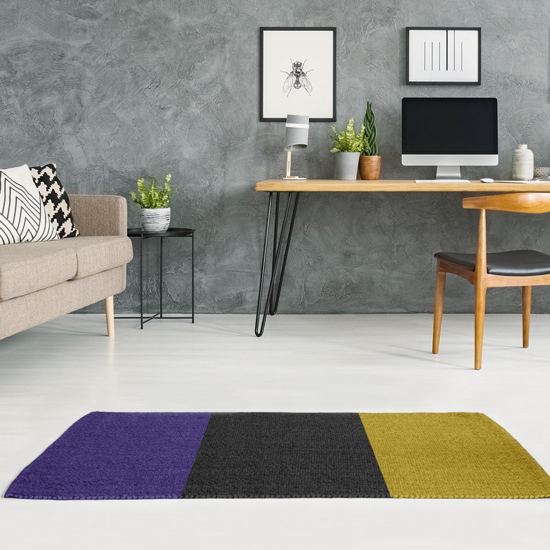 Tapis en poly-rayures baltimore retour foote, Rectangle 4 pi x 6 pi