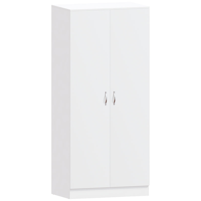 Maybery 2 Door Manufactured Wood Wardrobe, White