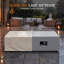 Table de foyer d'extérieur au propane de 44 po avec table d'appoint avec rangement pour réservoir, foyer extérieur de 50 000 BTU avec couvercle, pierres de lave et housse de pluie-509897074