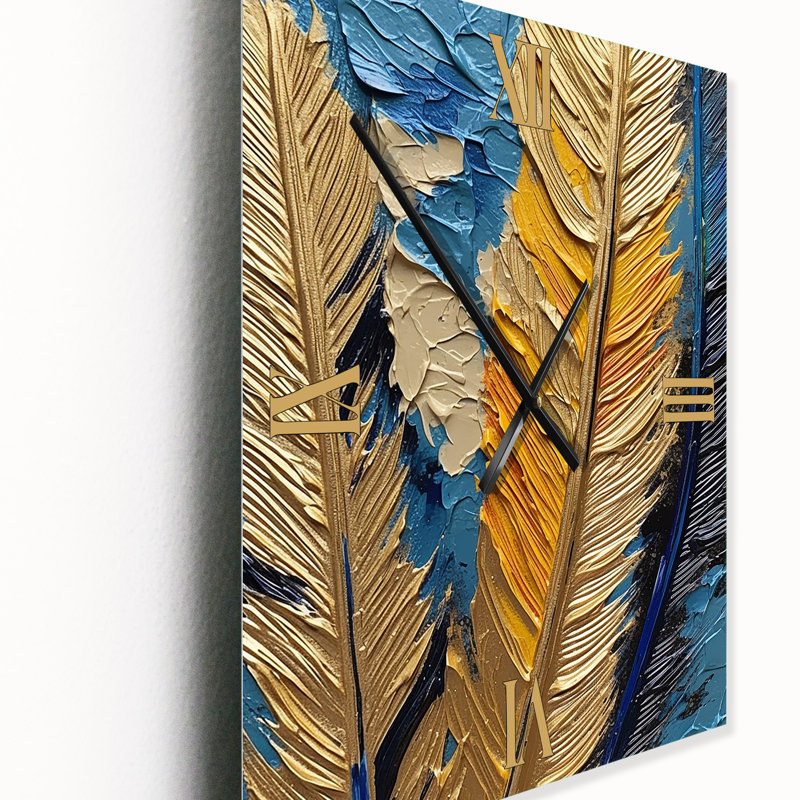 Watseka - Feathers Wall Clock, Large