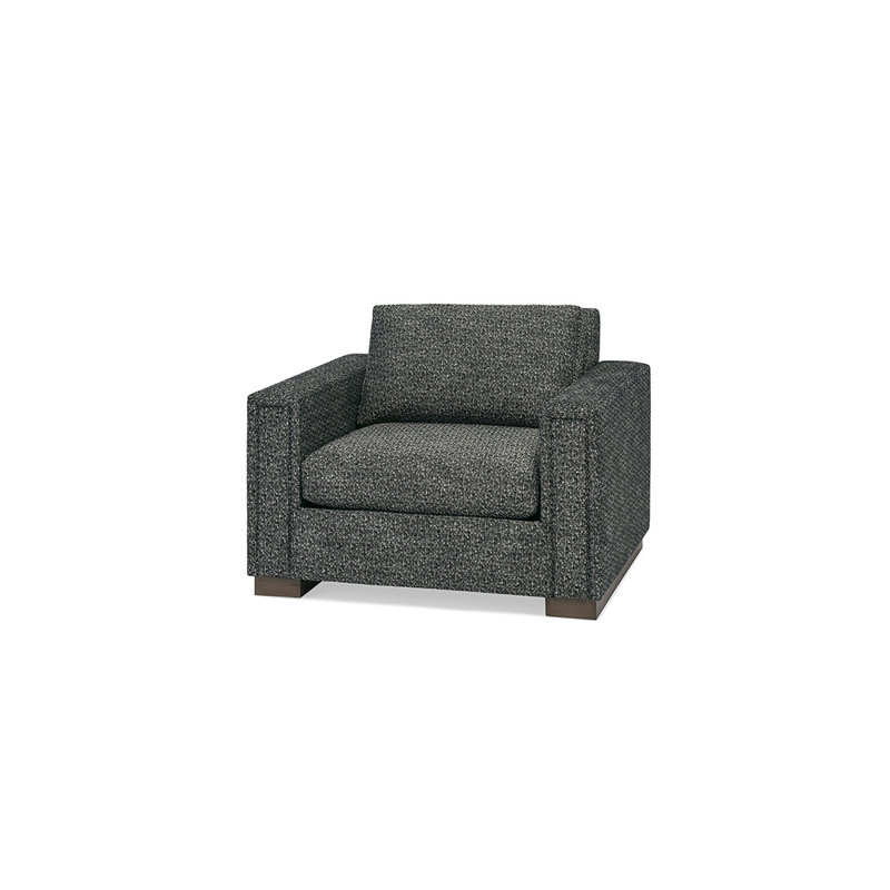 Heath Armchair, Habitat Laurel Polyester Blend, Ebony