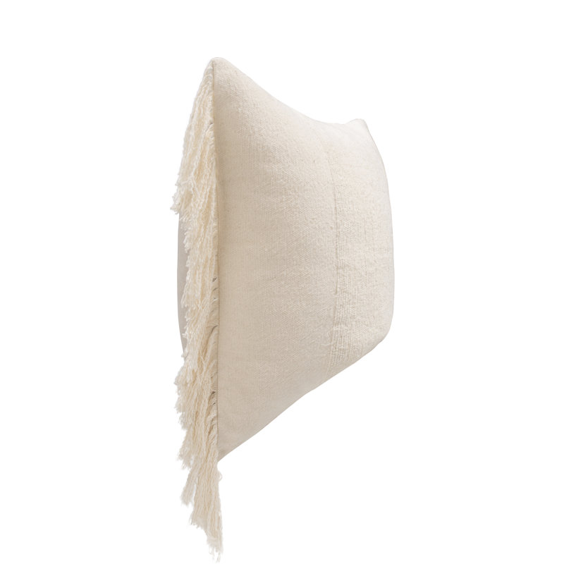 Volta Fringe Linen Blend Throw Pillow