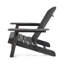 Chaise Adirondack Libo, structure en bois d'acacia gris, panneaux de lattes-121489431