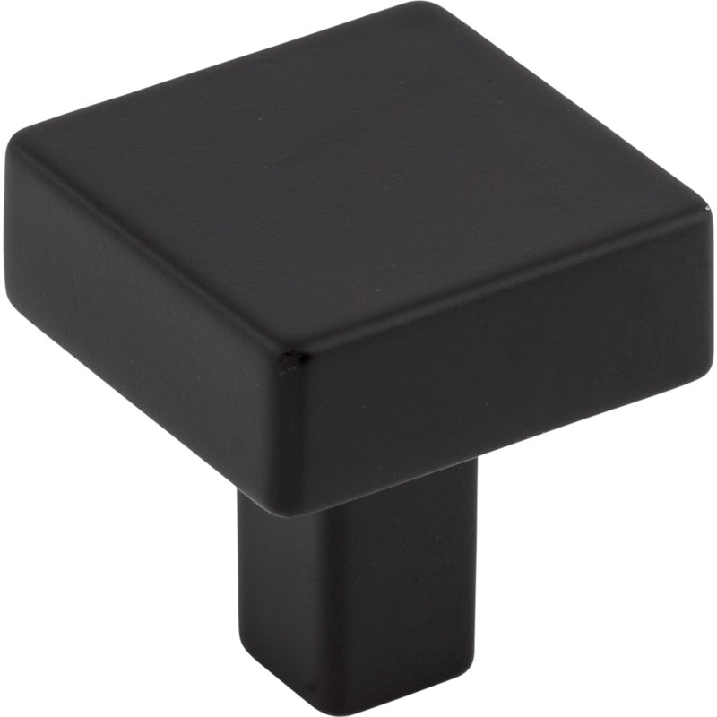 Channing 1 1/16" Length Square Knob, Flat Black
