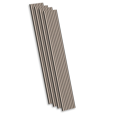 4 PCS 94.5"L x 12.6"W Acoustic Slat Wall Panels, Eco-Wood Look for Home/Office Wall & Ceiling (33.08 sq. ft.)