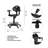 Romulus Rolling Task stool 22" -32" Height-121115793
