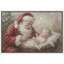 Père Noël et bébé, décoration de chambre à thème de Noël, arbre de Noël, reproduction d'art sur toile encadrée-1978986347-1978986341