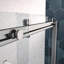 Porte de salle de bain avec cadre en aluminium de 56 à 60 po x H 74 po-115203378