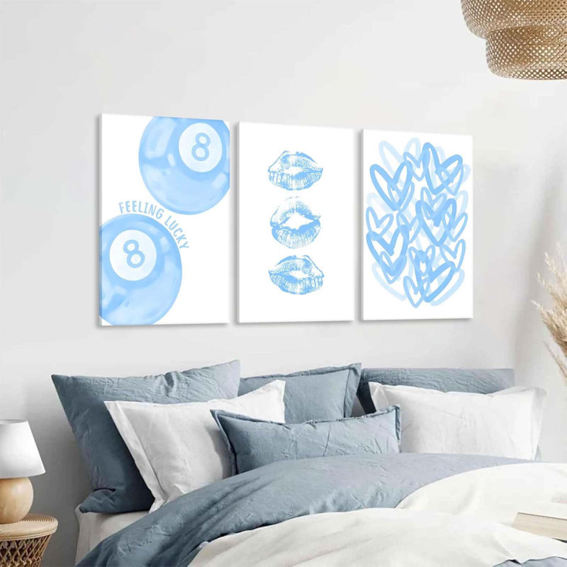 3 Piece Wrapped Canvas Wall Art, 40 cm H x 30 cm W