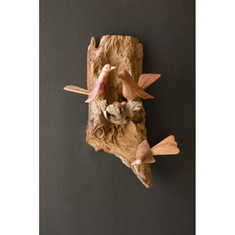  Sculpture murale en bois récupéré à la main 10 po H