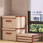 Grands bacs de rangement pliables, boîte en tissu de lin avec couvercle, organisateur pour tablettes, cubes pour serviettes, vêtements (ensemble de 3)-921467482