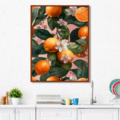 Orange Green Orange Trees I - Fruits Wall Art Print