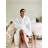 Snug Microfiber / Microsuede Waffle Girl / Woman+ Mid-Calf Bathrobe with Pockets-100659922-100659924